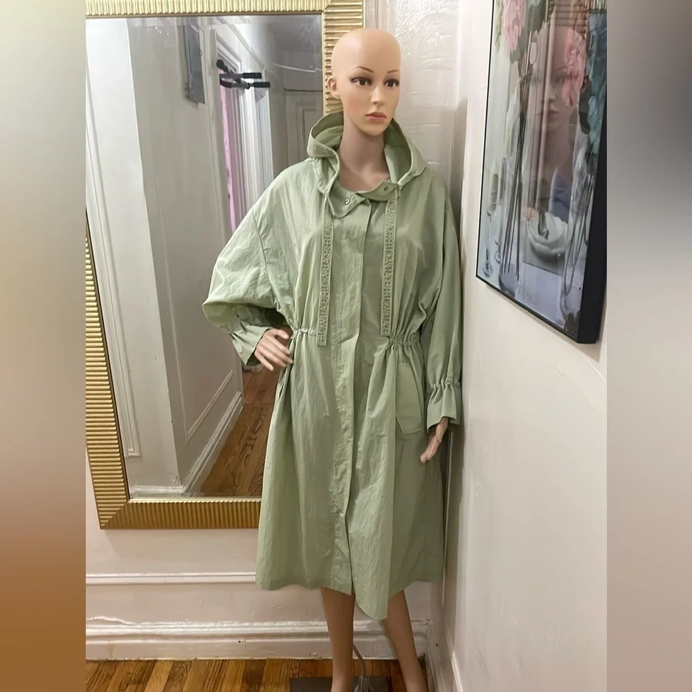 Karl Lagerferd Light Green Hooded jacket
